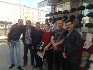 New friends from Azerbaijan at the Norilsk market